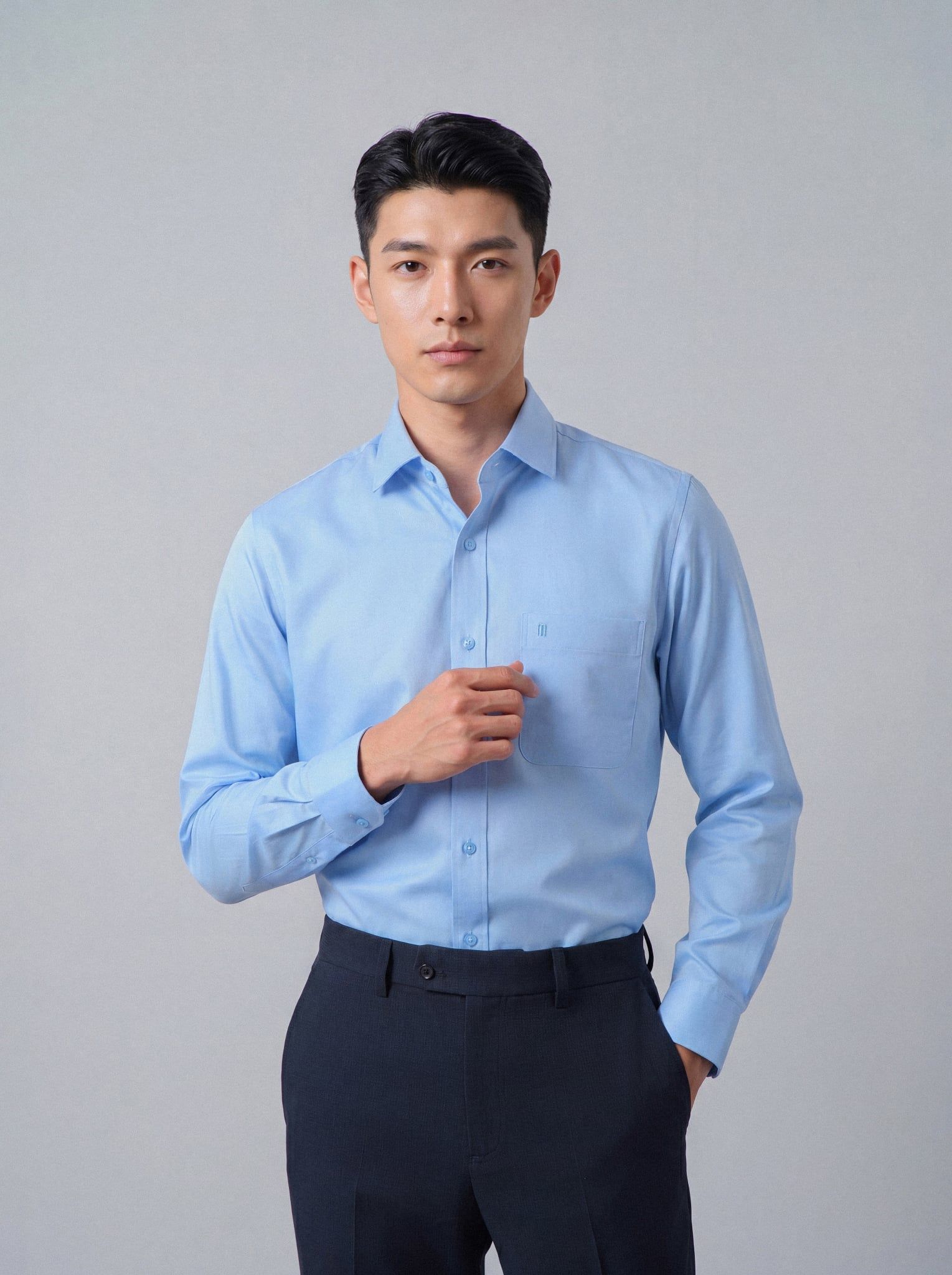 Sơ mi nam dài tay May 10 form RegularFit mã 010123024CV AM047