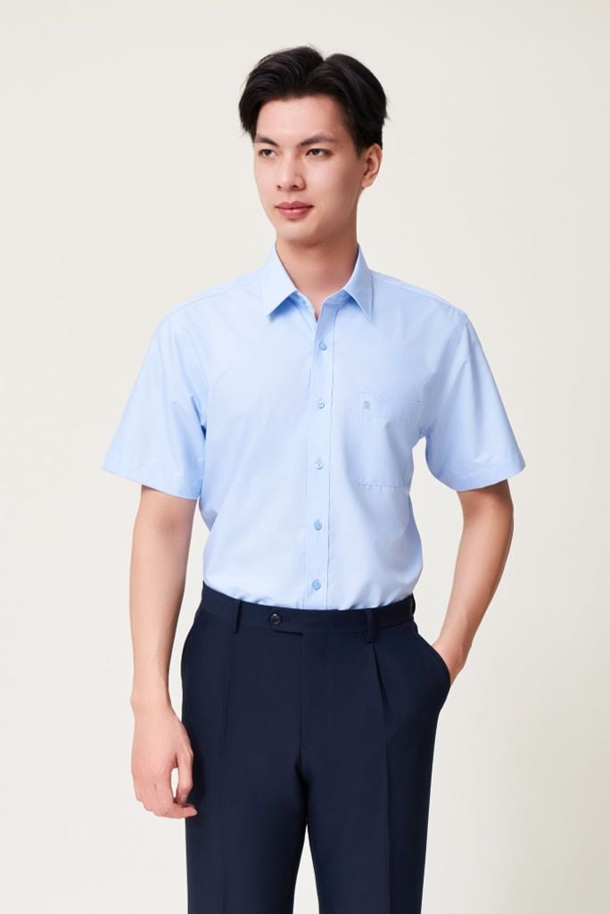 Sơ mi nam cộc tay May 10 form RegularFit mã 010126903L1 AM072