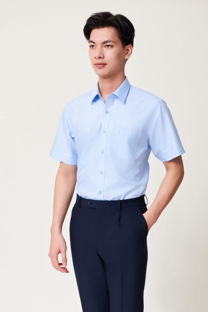 Sơ mi nam cộc tay May 10 form RegularFit mã 010126903L1 AM072