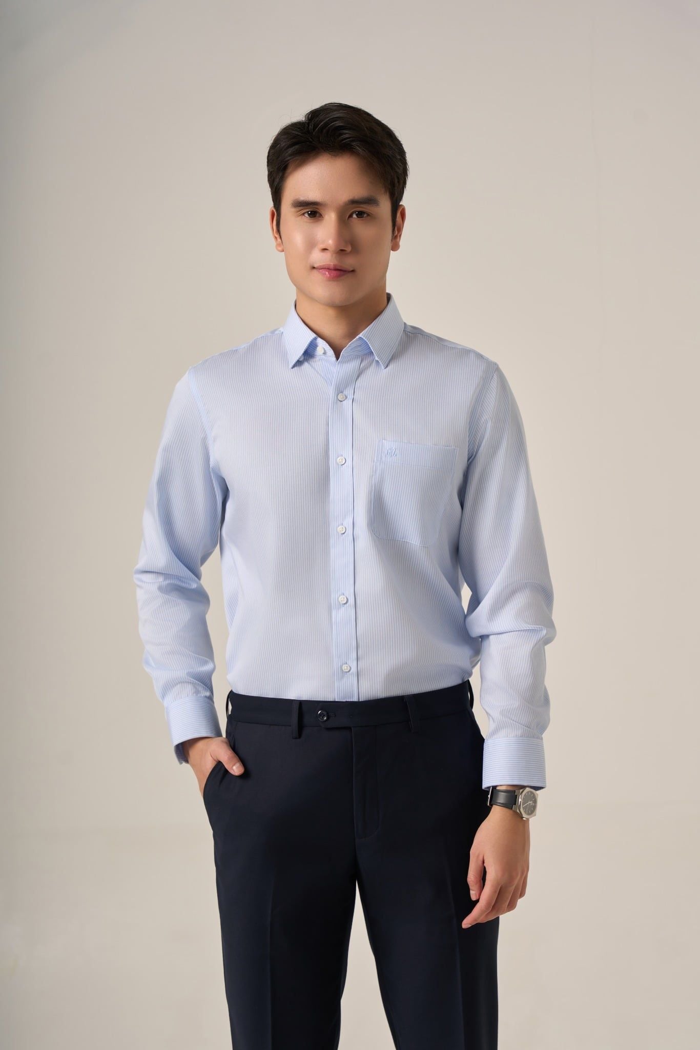 Sơ mi nam dài tay GrusZ form RegularFit mã 010124067GZĐT AD172