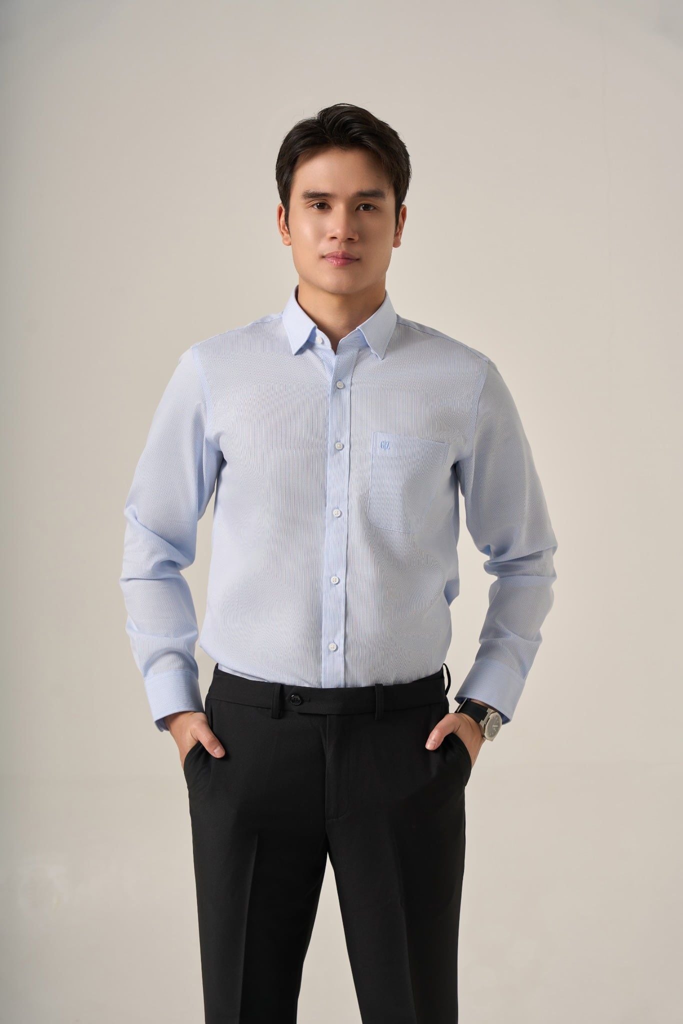 Sơ mi nam dài tay GrusZ form RegularFit mã 010124067GZĐT AD173