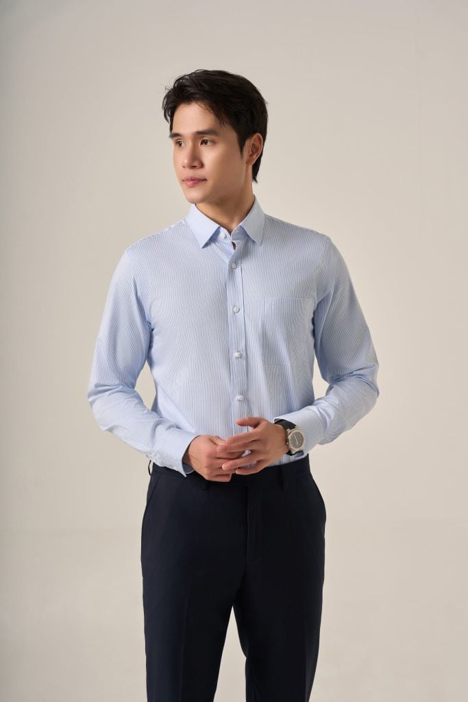 Sơ mi nam dài tay GrusZ form RegularFit mã 010124067GZĐT AD179