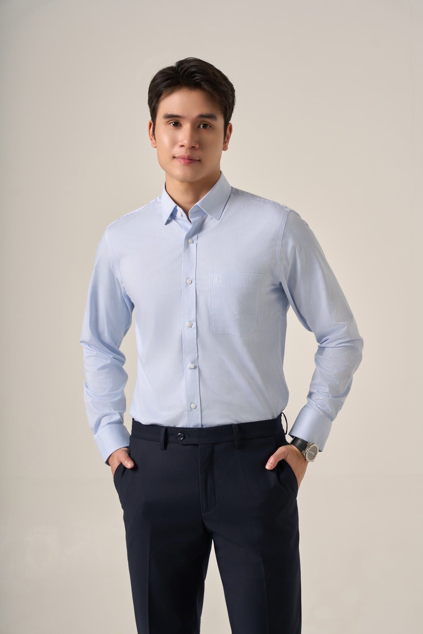 Sơ mi nam dài tay GrusZ form RegularFit mã 010124067GZĐT AD179