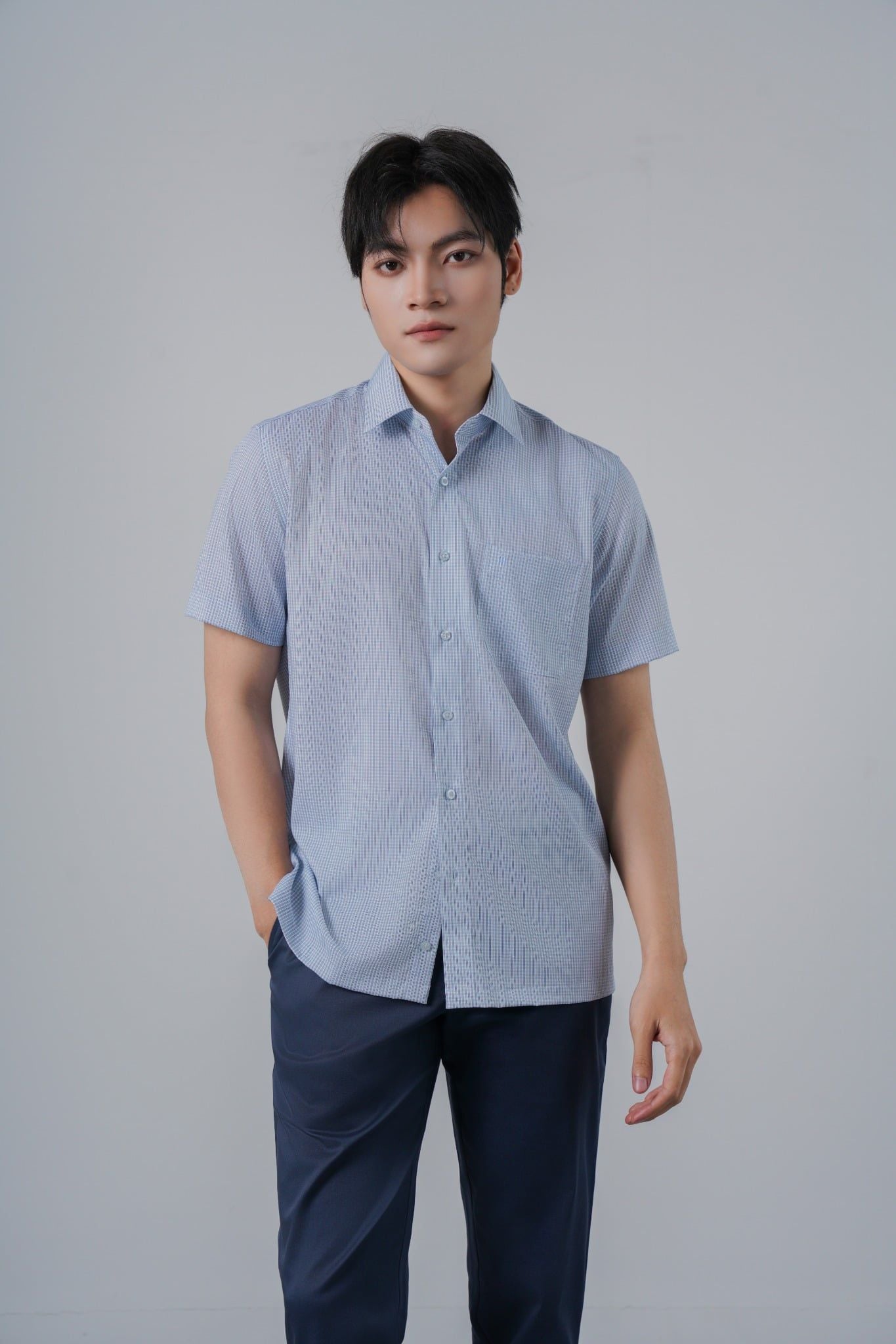 Sơ mi nam cộc tay May 10 mã 010124089GB AK552