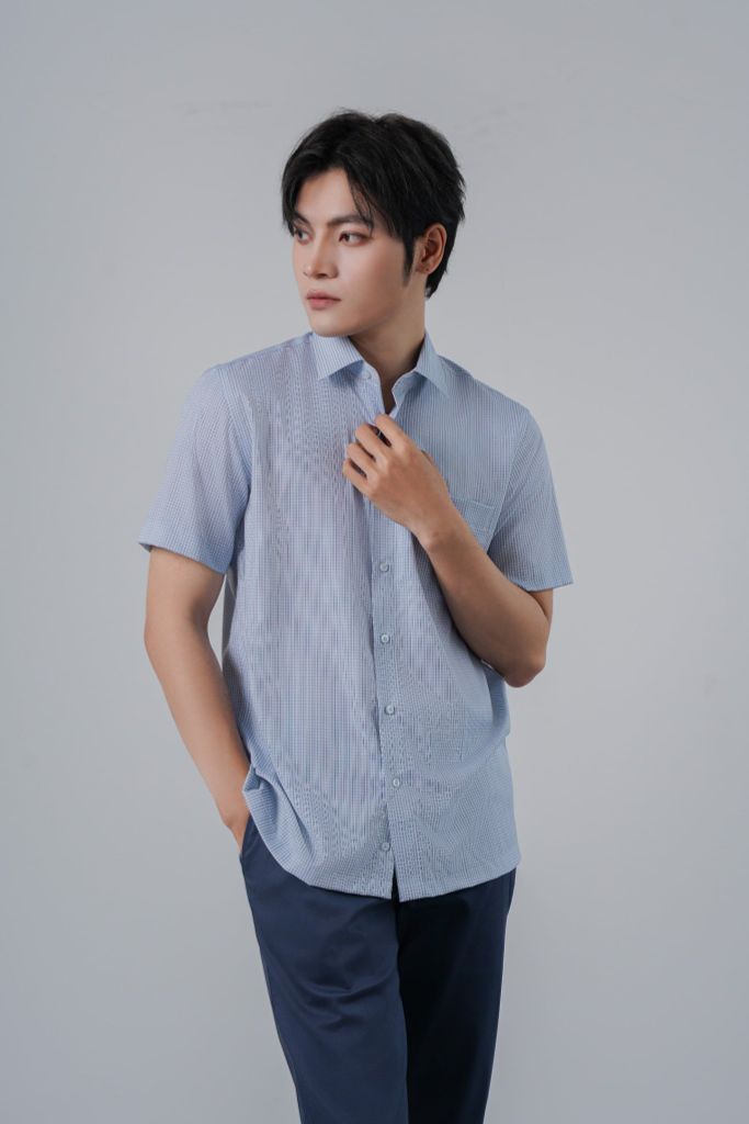 Sơ mi nam cộc tay May 10 mã 010124089GB AK552