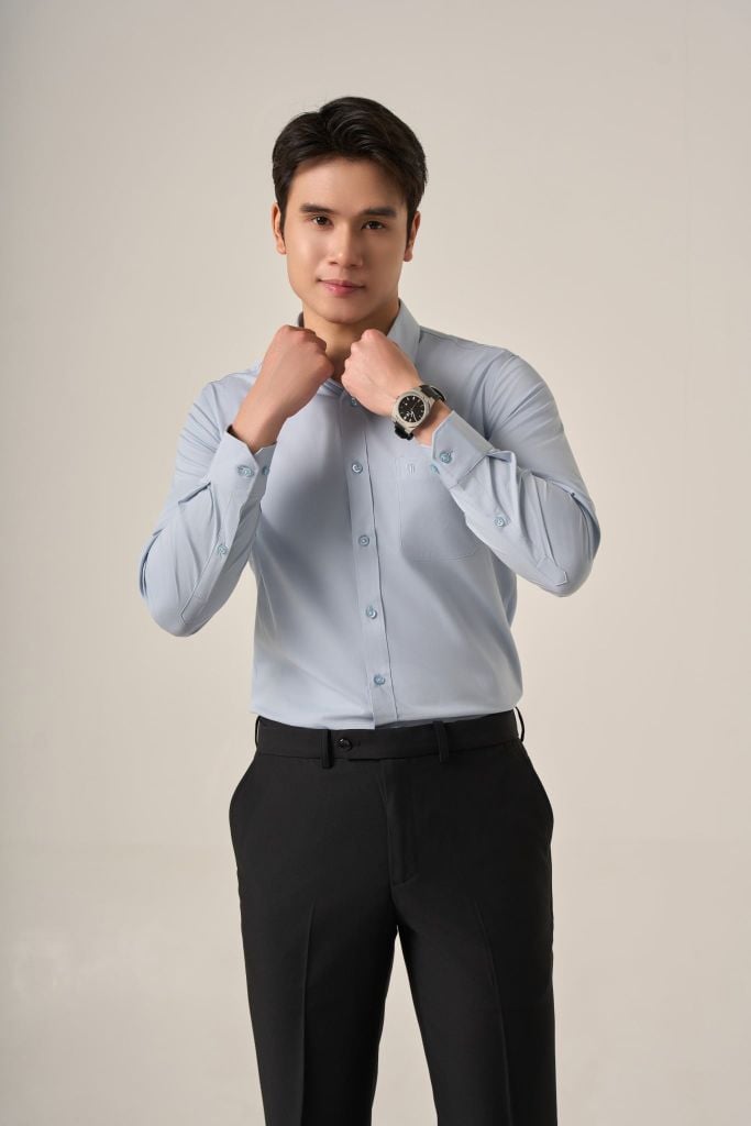 Sơ mi nam dài tay May 10 form SlimFit mã 010124129ĐTCV3 AM155