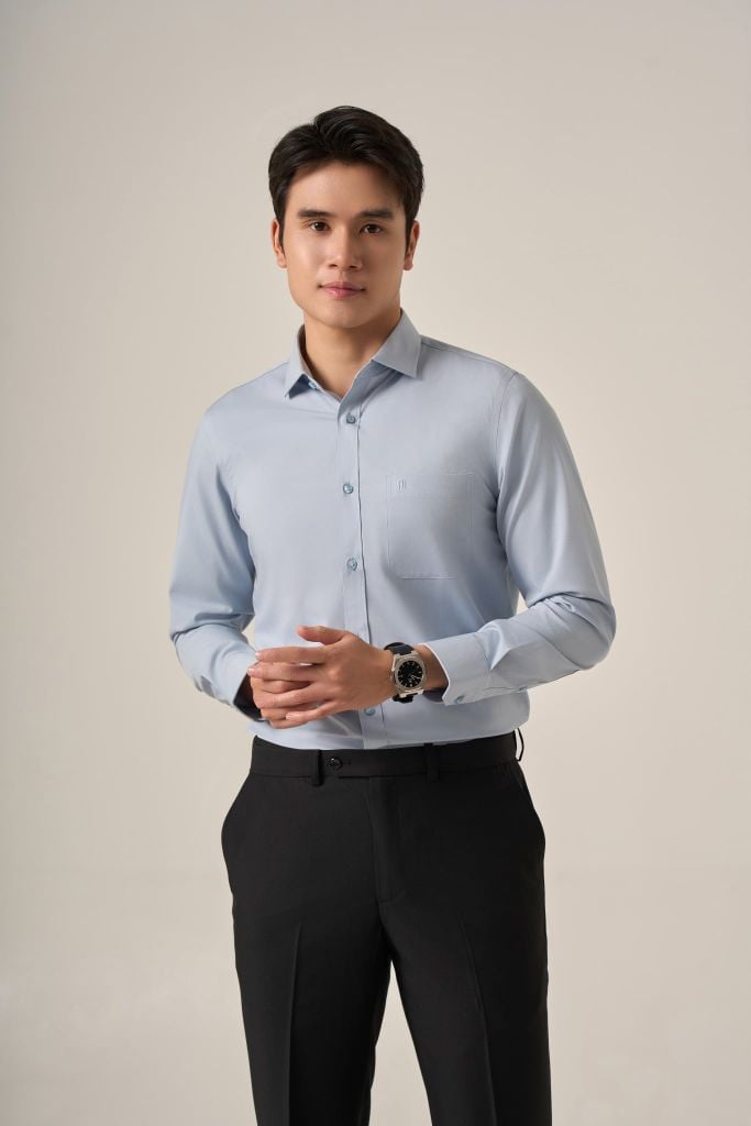 Sơ mi nam dài tay May 10 form SlimFit mã 010124129ĐTCV3 AM155