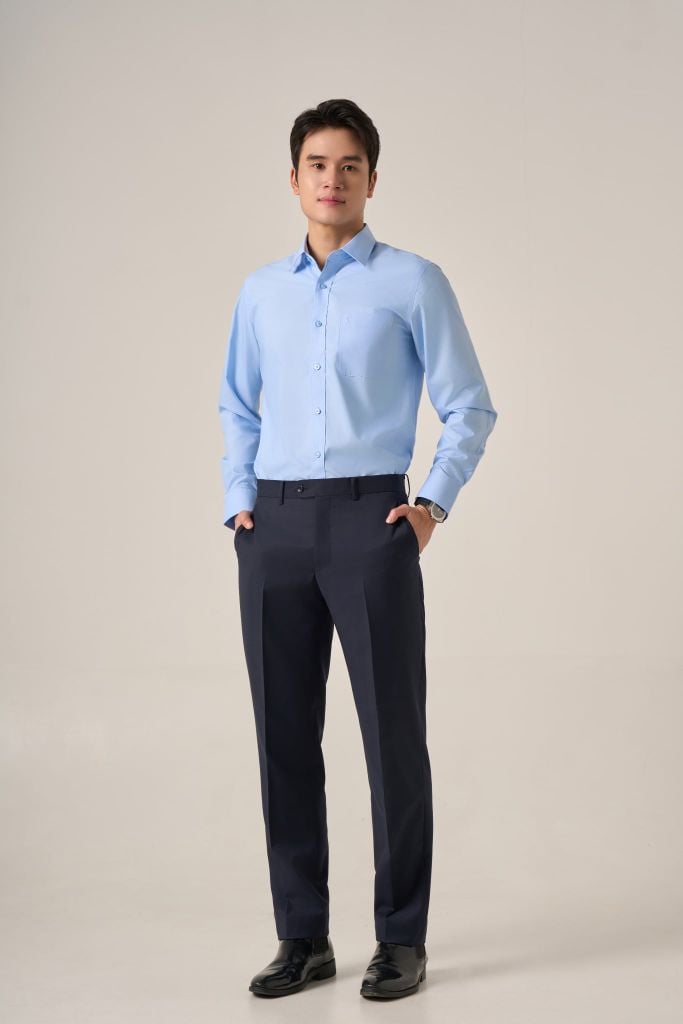 Sơ mi nam dài tay May 10 form RegularFit mã 010126904L1 AM072