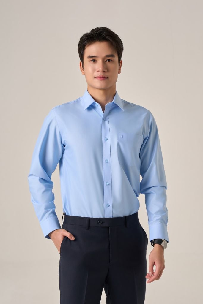 Sơ mi nam dài tay May 10 form RegularFit mã 010126904L1 AM072