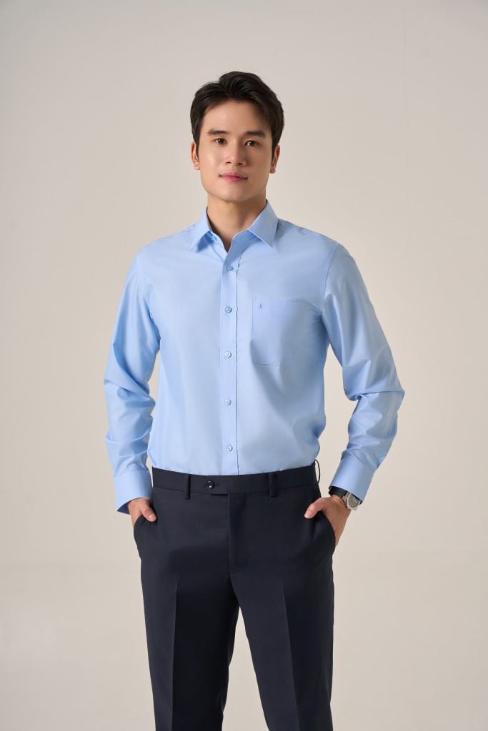 Sơ mi nam dài tay May 10 form RegularFit mã 010126904L1 AM072