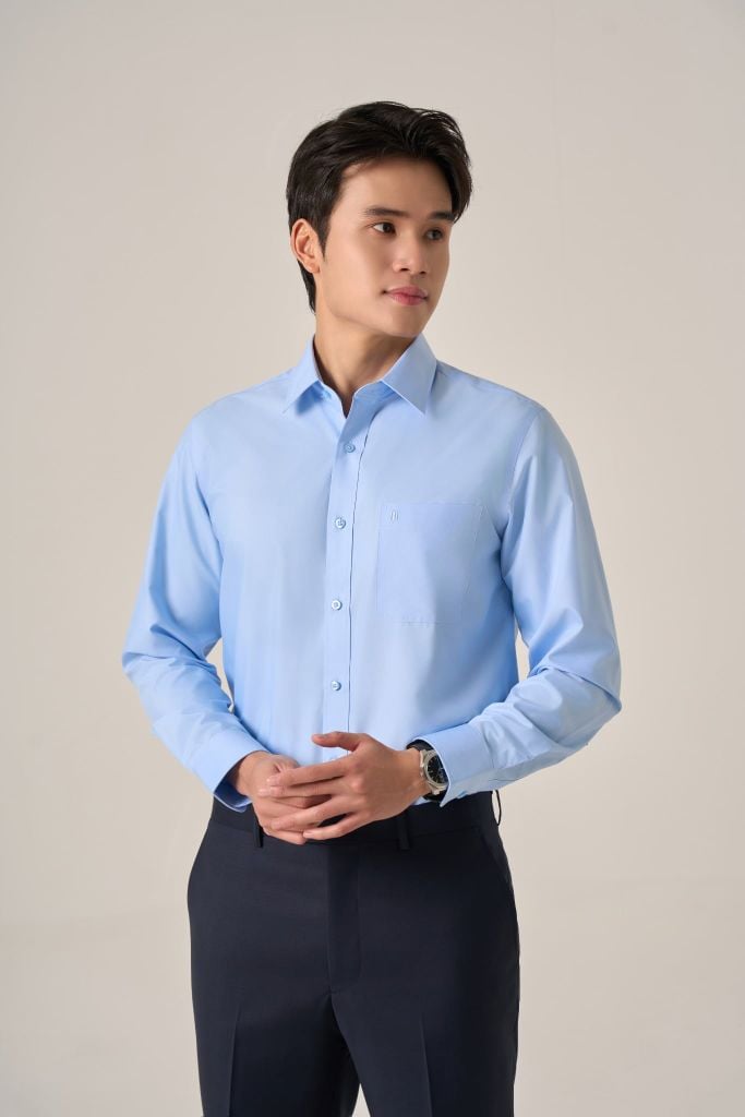 Sơ mi nam dài tay May 10 form RegularFit mã 010126904L1 AM072
