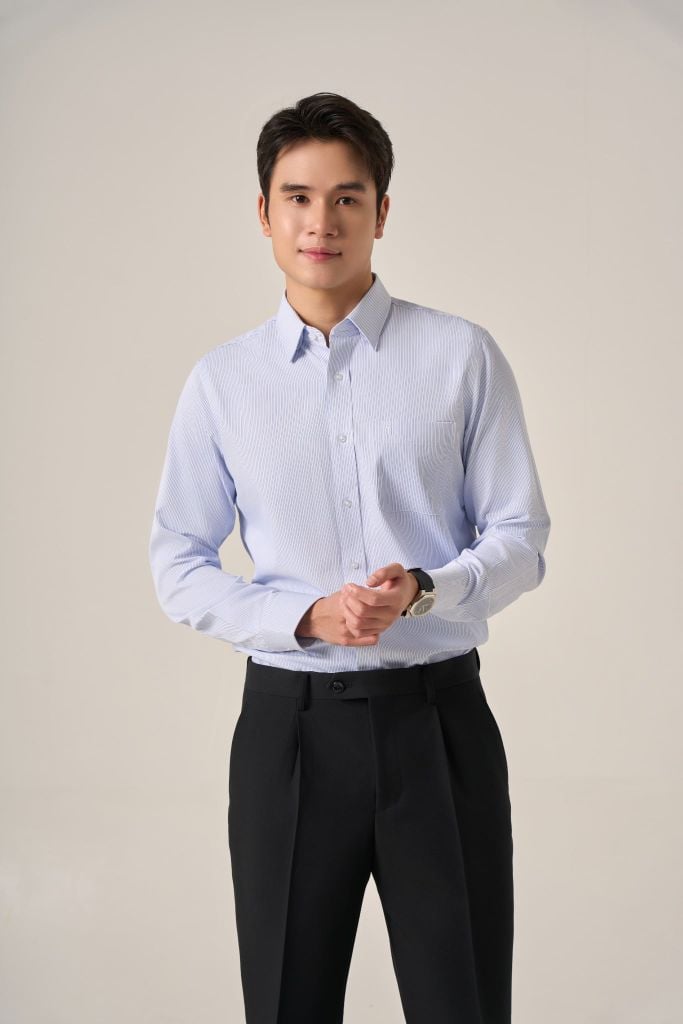 Sơ mi nam dài tay May 10 form RegularFit mã 010124215ĐT AD133