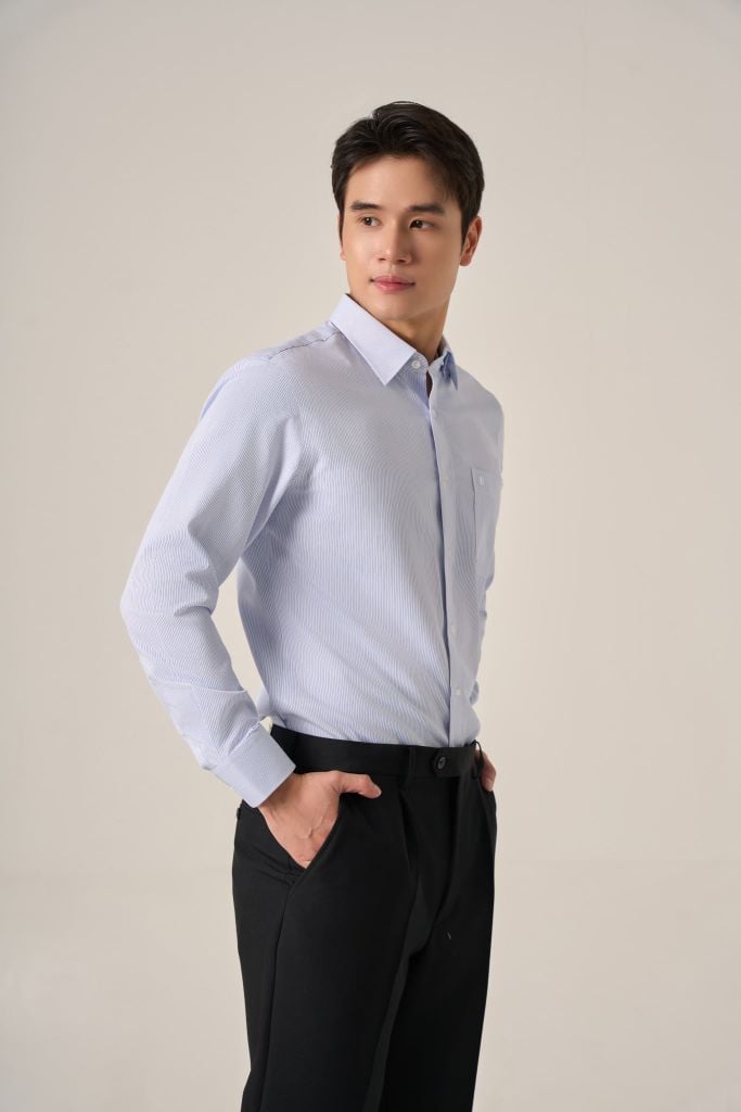 Sơ mi nam dài tay May 10 form RegularFit mã 010124215ĐT AD133