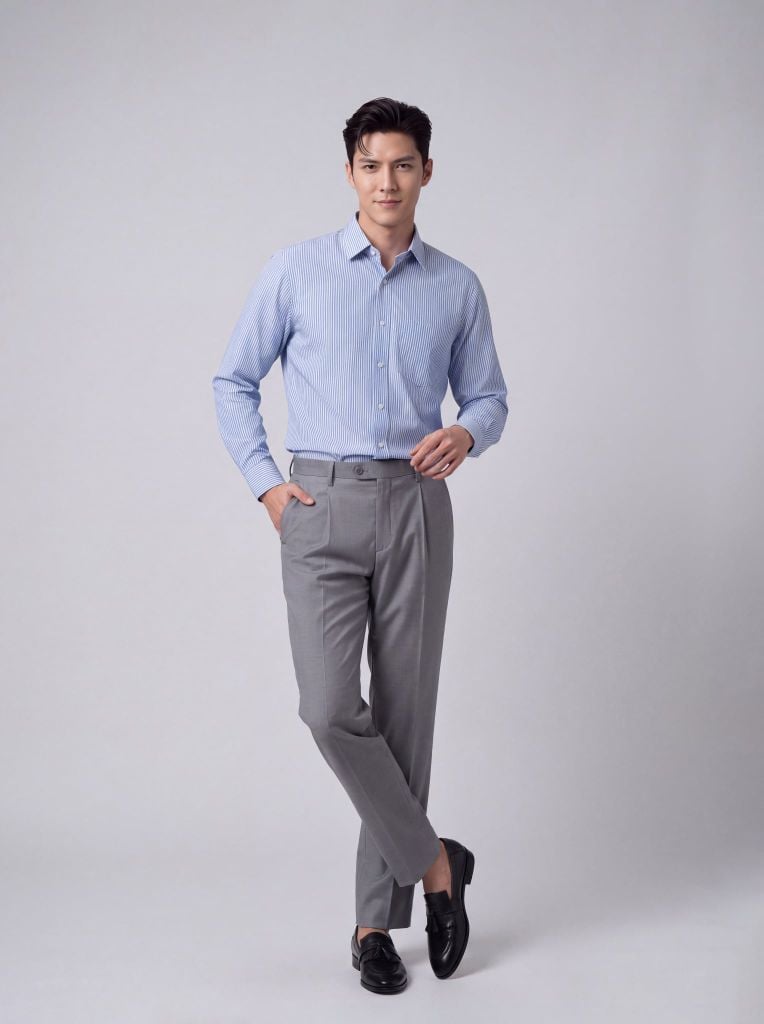 Sơ mi nam dài tay May 10 form RegularFit mã 010124215ĐT AD174
