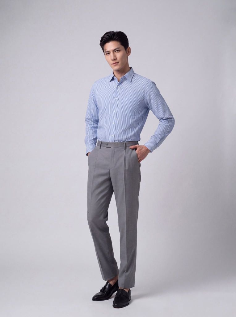 Sơ mi nam dài tay May 10 form RegularFit mã 010124215ĐT AD174