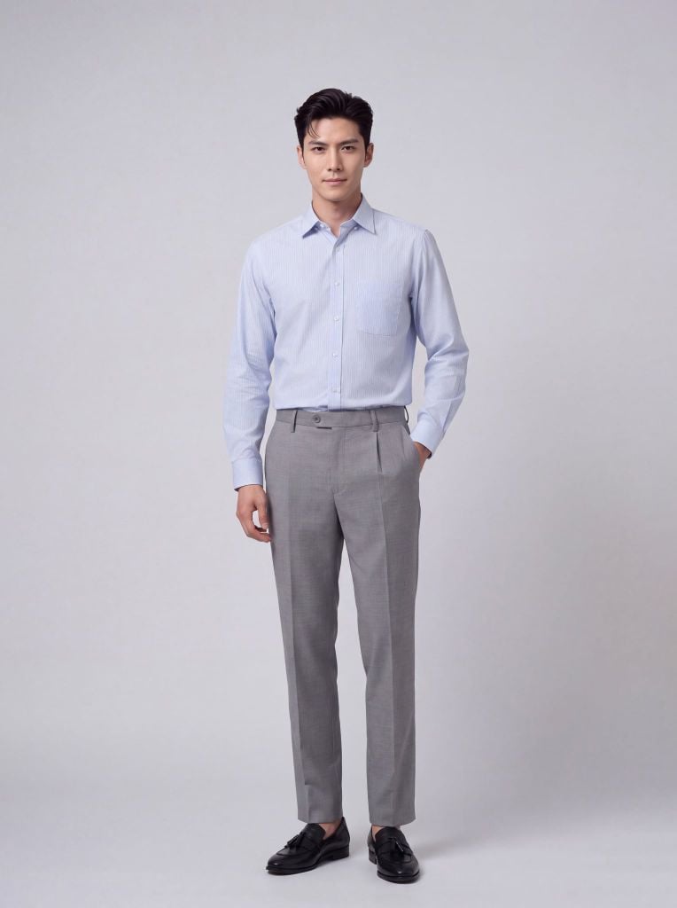 Sơ mi nam dài tay May 10 form Regular mã 010124236ĐT AD177