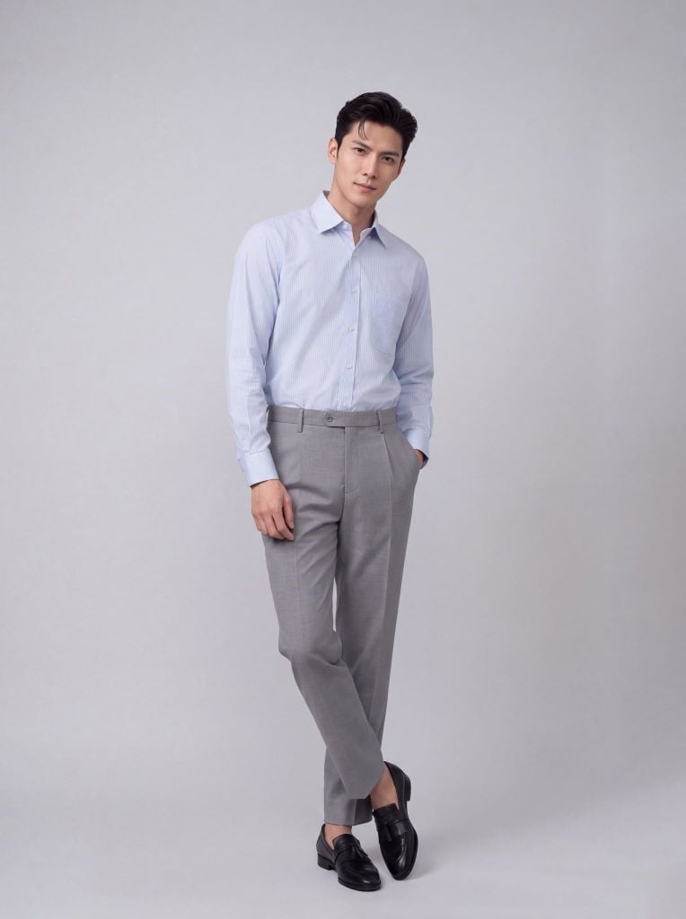 Sơ mi nam dài tay May 10 form Regular mã 010124236ĐT AD177