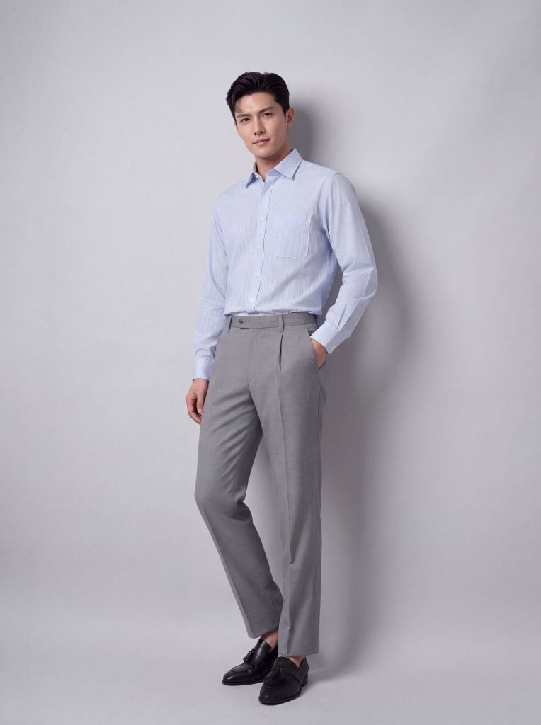 Sơ mi nam dài tay May 10 form Regular mã 010124236ĐT AD177