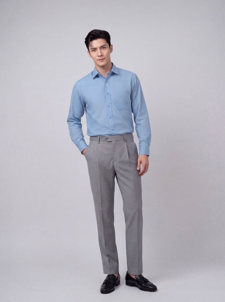 Sơ mi nam dài tay May 10 form Regular mã 010124236ĐT AH362