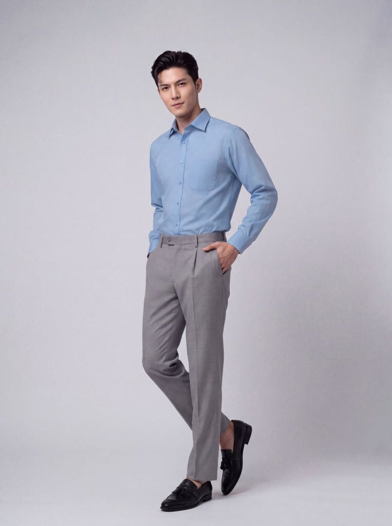 Sơ mi nam dài tay May 10 form Regular mã 010124236ĐT AH362
