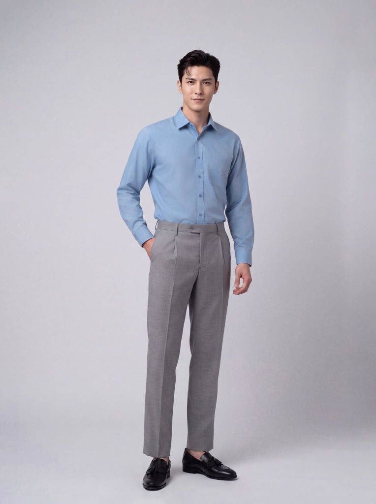 Sơ mi nam dài tay May 10 form Regular mã 010124236ĐT AH362