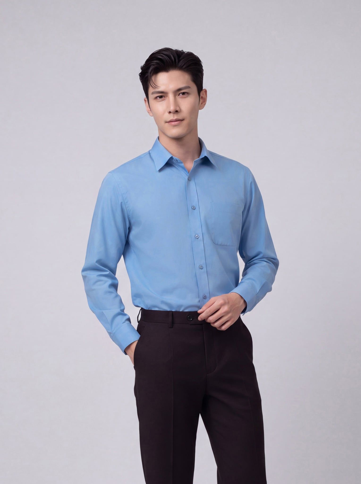 Sơ mi nam dài tay May 10 form Regular mã 010124236ĐT AH364