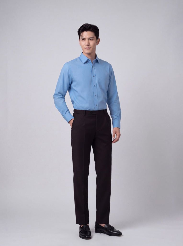 Sơ mi nam dài tay May 10 form Regular mã 010124236ĐT AH364