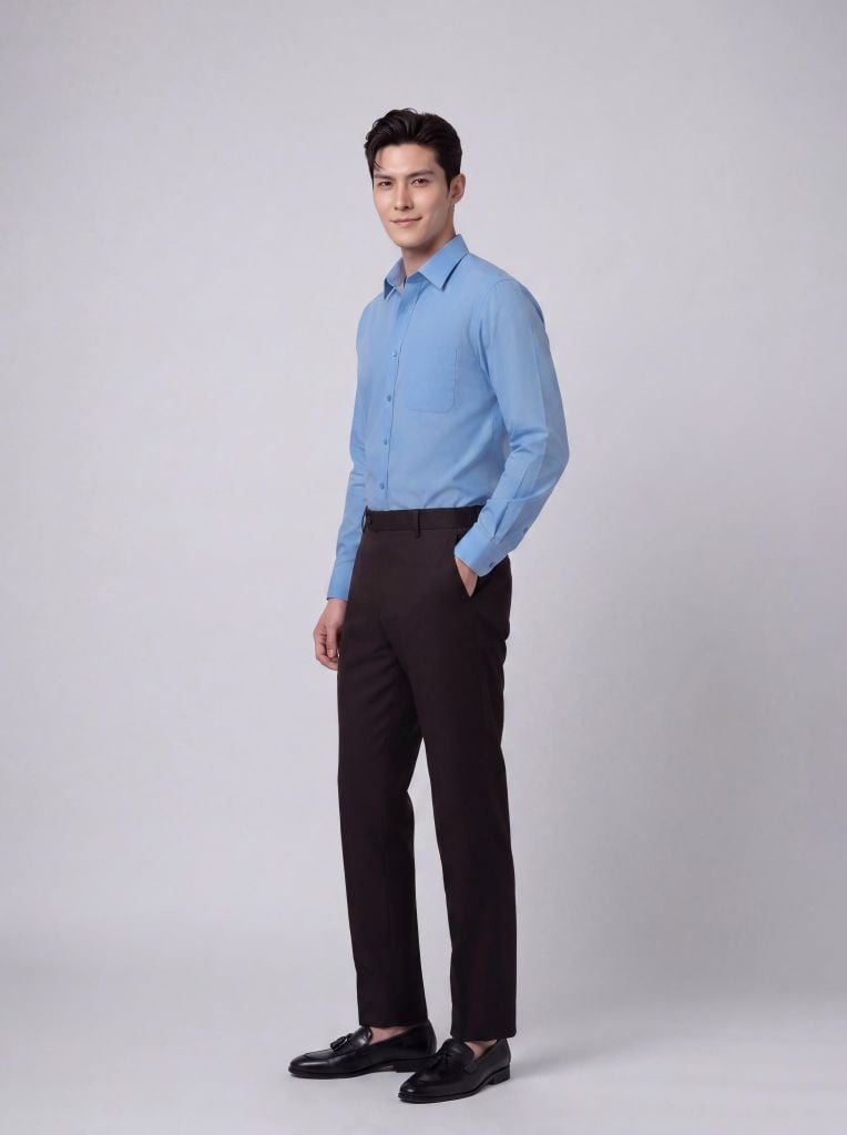 Sơ mi nam dài tay May 10 form Regular mã 010124236ĐT AH364