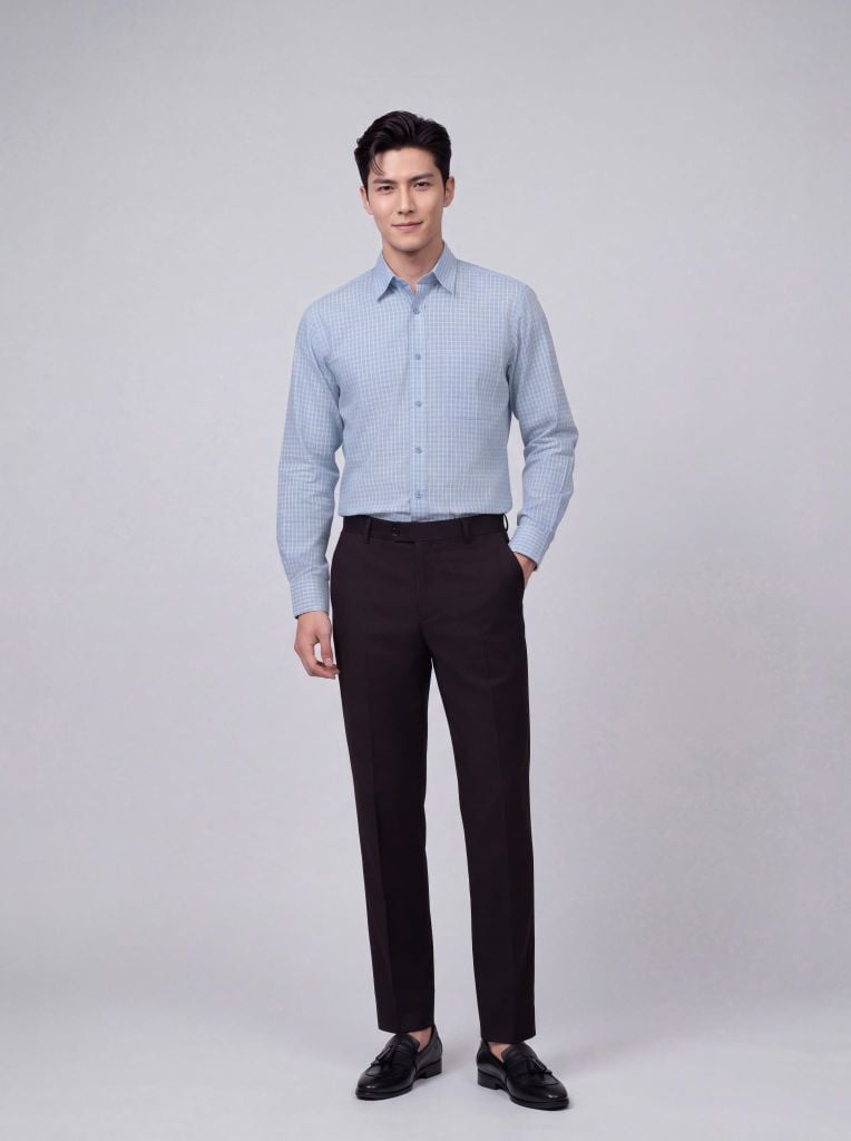 Sơ mi nam dài tay May 10 form Regular mã 010124237ĐT AK535