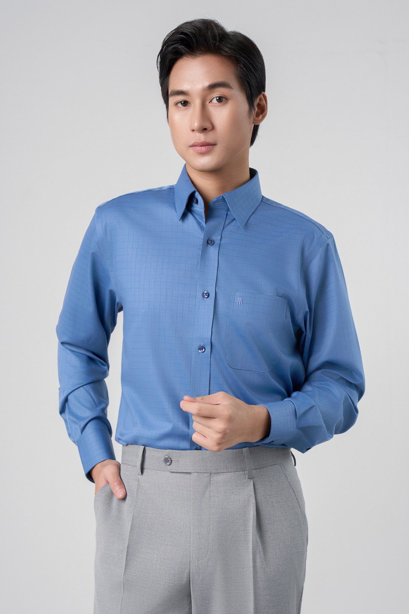 Sơ mi nam dài tay May 10 form Regular mã 010124237ĐT AK538