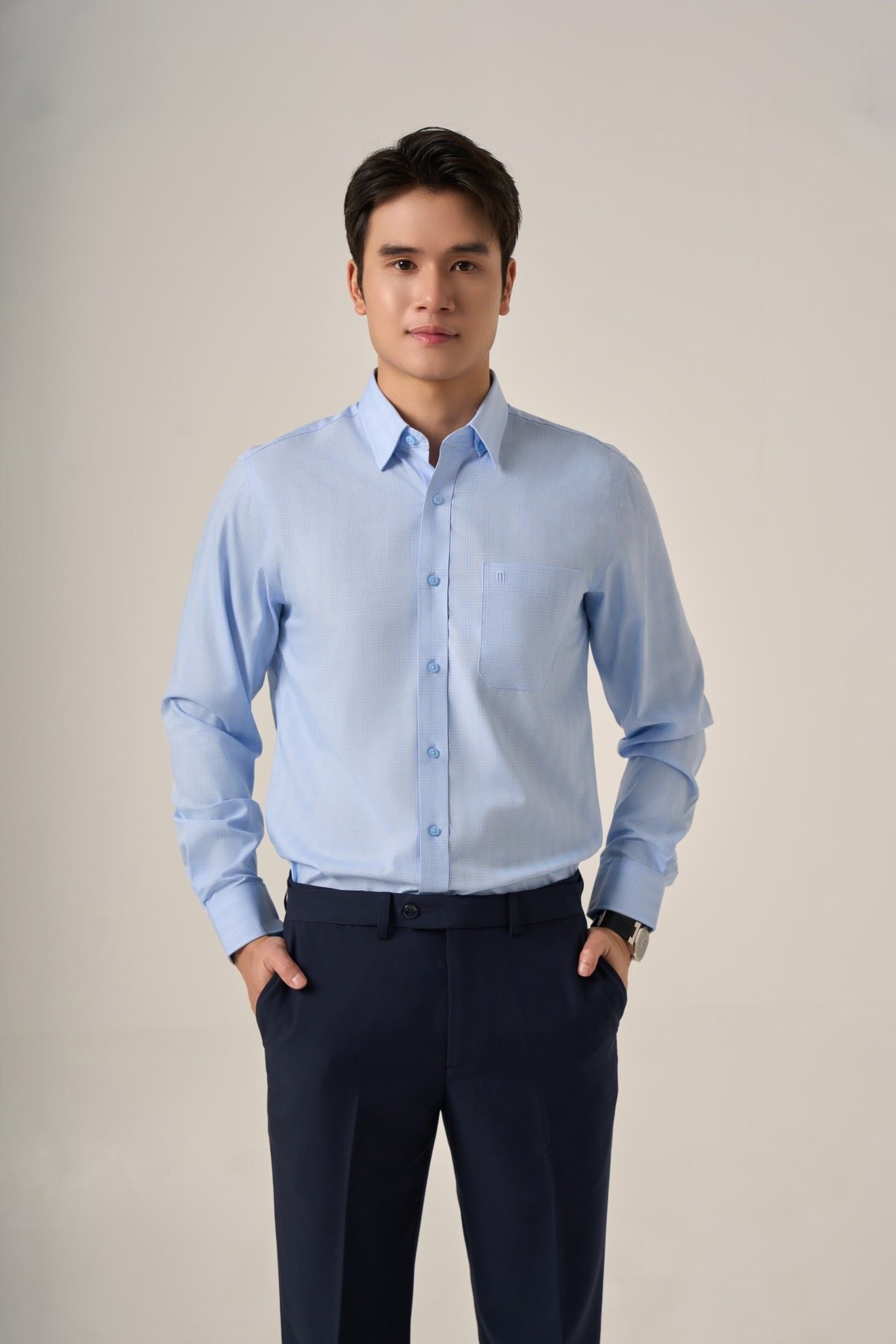 Sơ mi nam dài tay May 10 form RegularFit mã 010124239 AK526