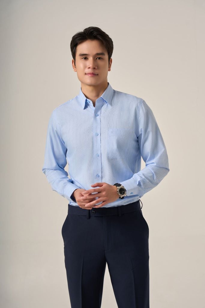Sơ mi nam dài tay May 10 form RegularFit mã 010124239 AK526
