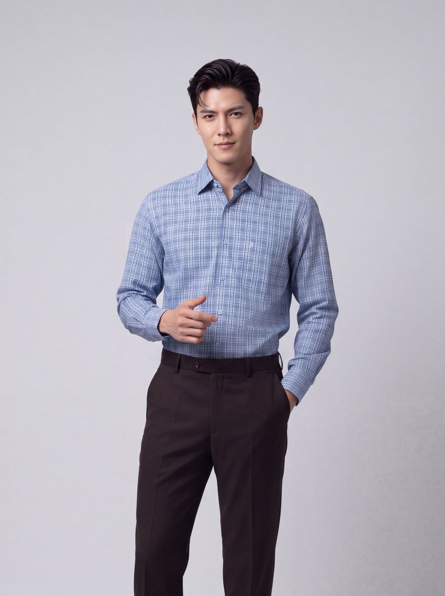 Sơ mi nam dài tay May 10 form RegularFit mã 010124239 AK603