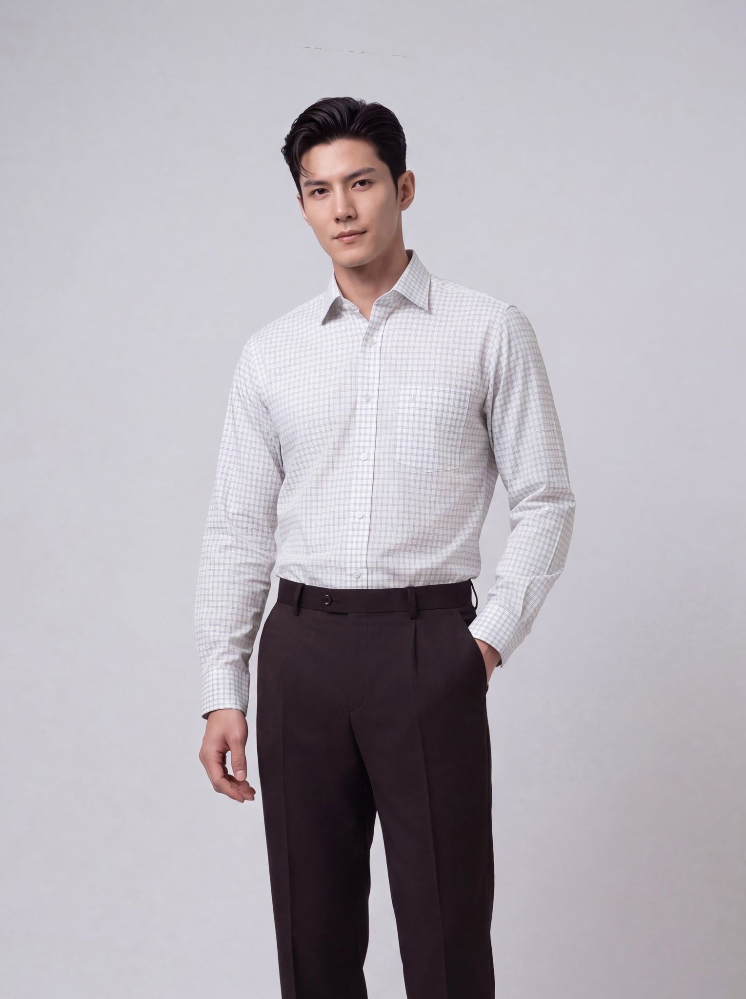 Sơ mi nam dài tay May 10 form RegularFit mã 010124239 AK614