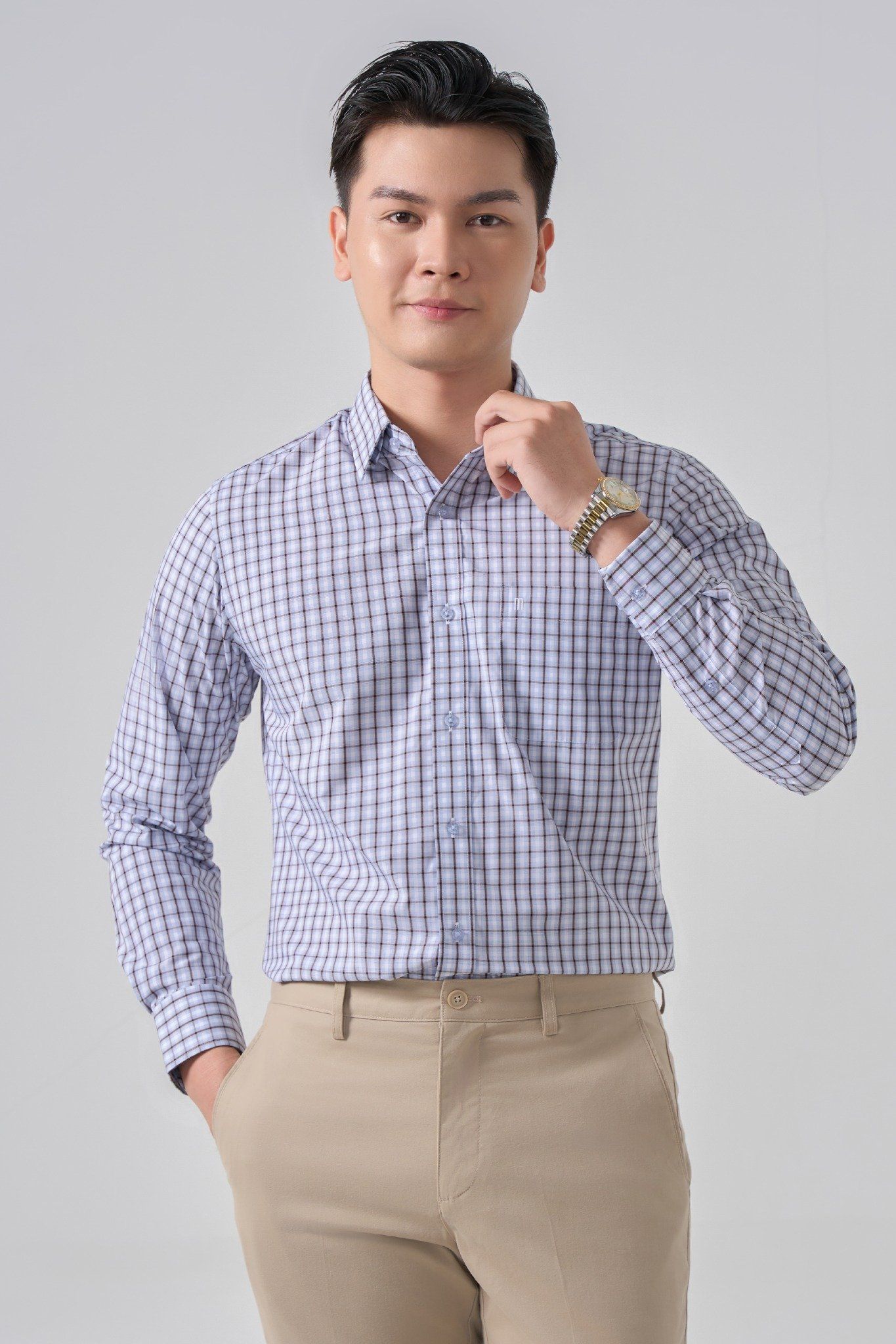 Sơ mi nam dài tay May 10 form RegularFit mã 010124240ĐT AK533