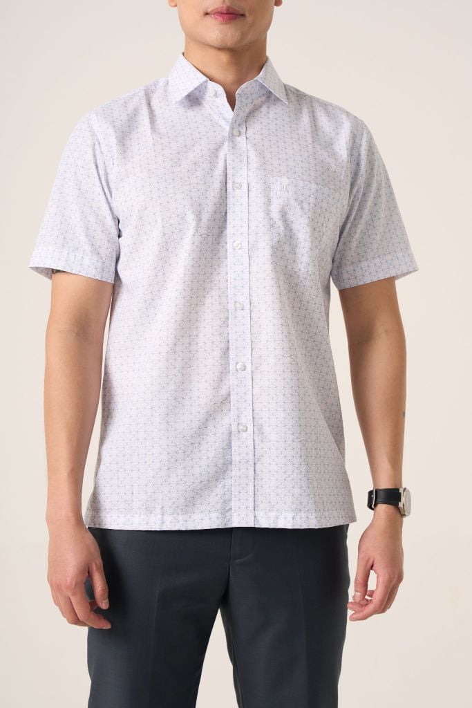 Sơ mi nam cộc tay May 10 form RegularFit mã 010124241GB AH400