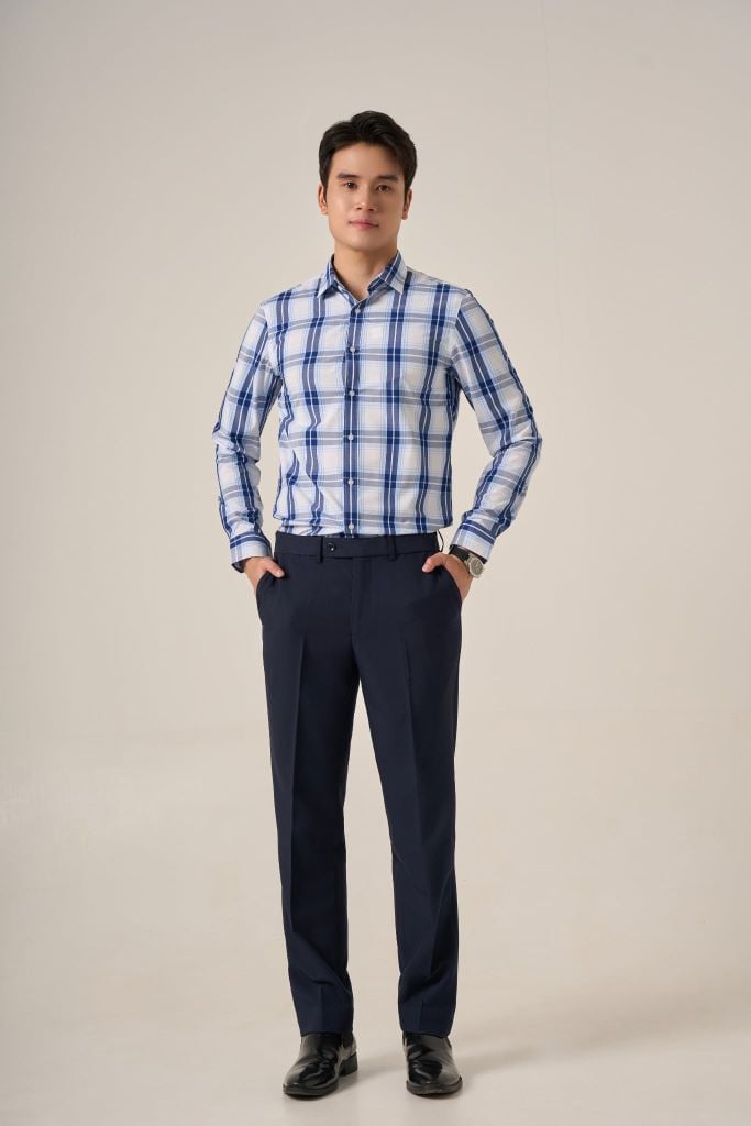 Sơ mi nam dài tay May 10 form SlimFit mã 010124248ĐT AK578