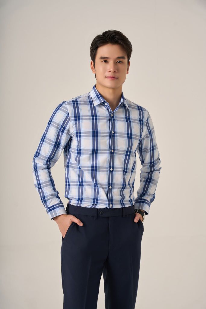 Sơ mi nam dài tay May 10 form SlimFit mã 010124248ĐT AK578