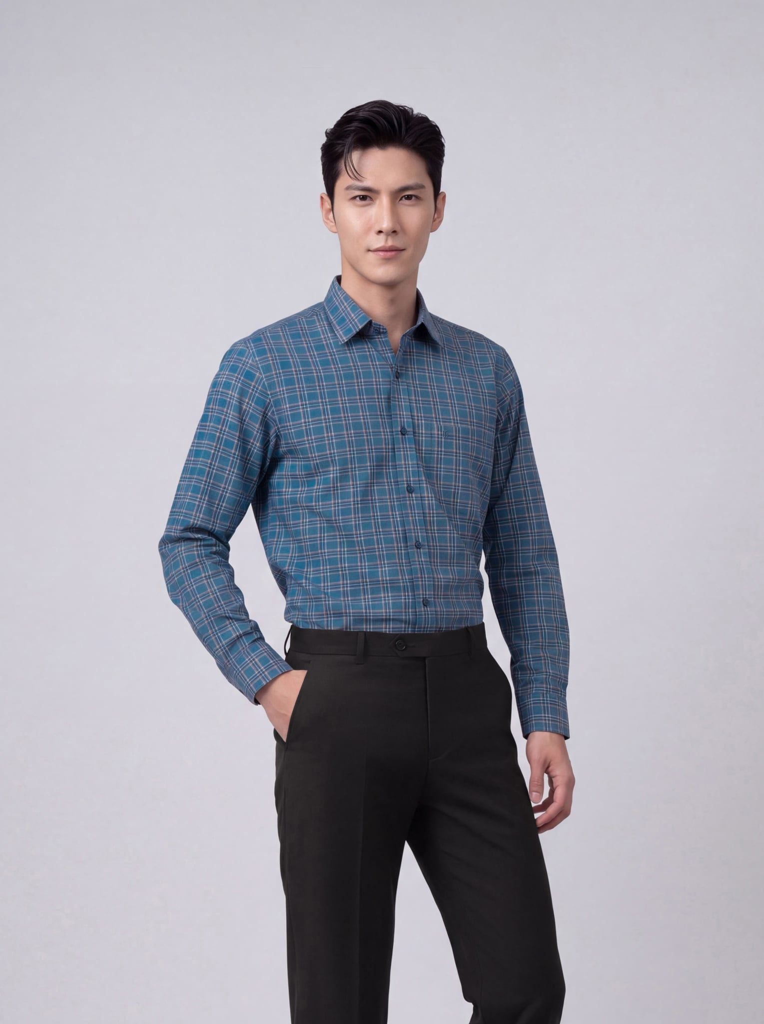 Sơ mi nam dài tay May 10 form RegularFit mã 010124259ĐT AK599