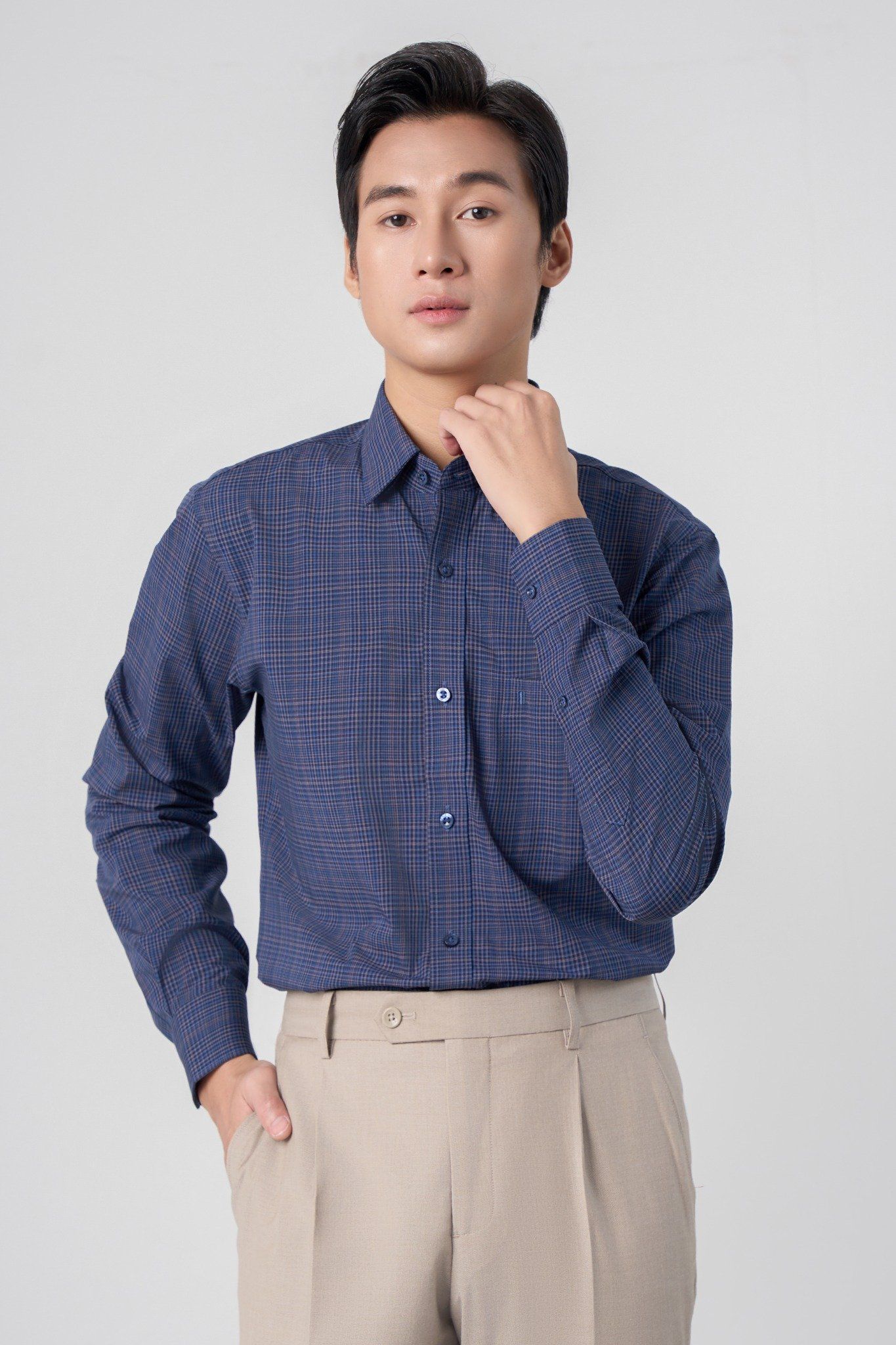 Sơ mi nam dài tay May 10 form RegularFit mã 010124282ĐT AK544