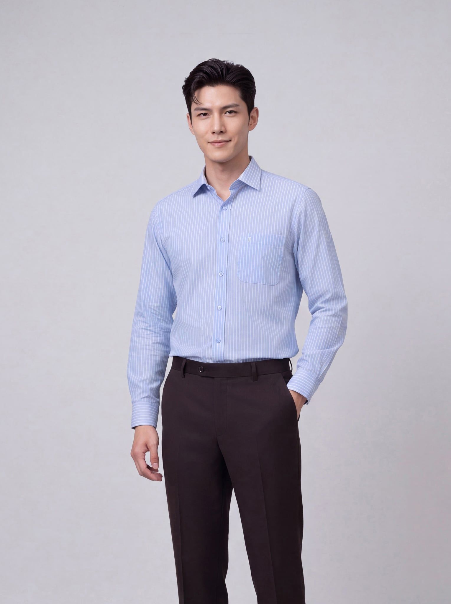 Sơ mi nam dài tay May 10 form RegularFit mã 010124291 AD142