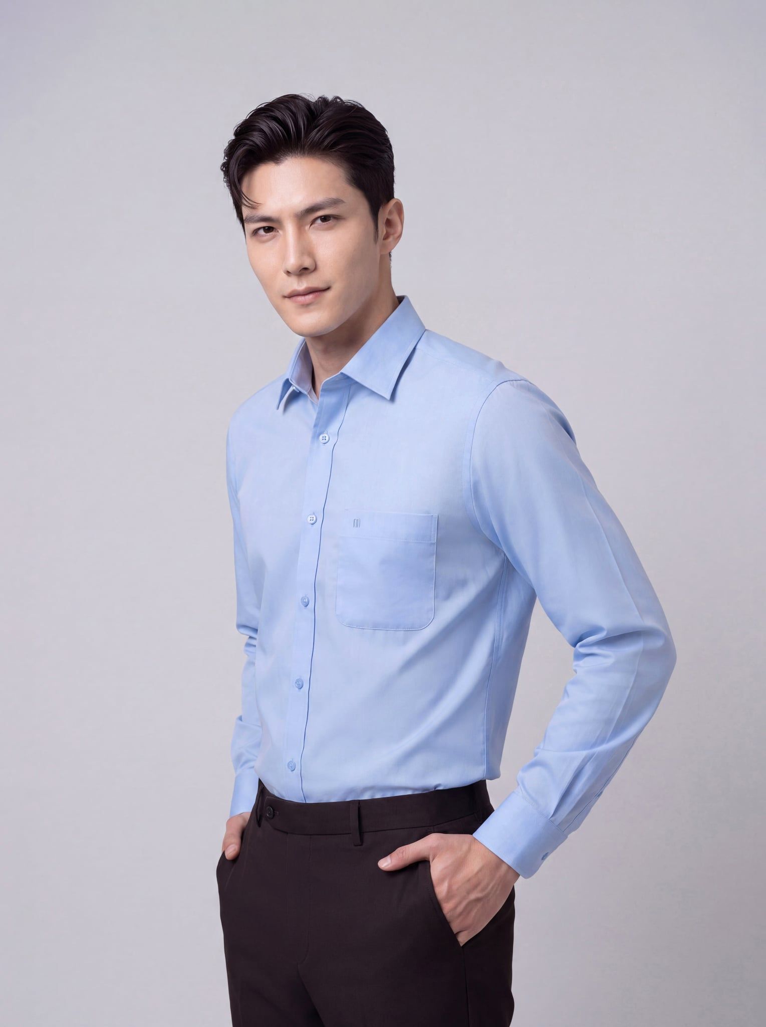 Sơ mi nam dài tay May 10 form RegularFit mã 010124291 AD158
