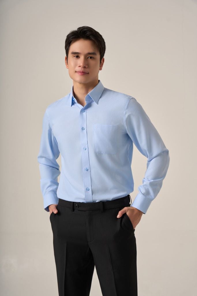 Sơ mi nam dài tay May 10 form RegularFit mã 010124291 AD160