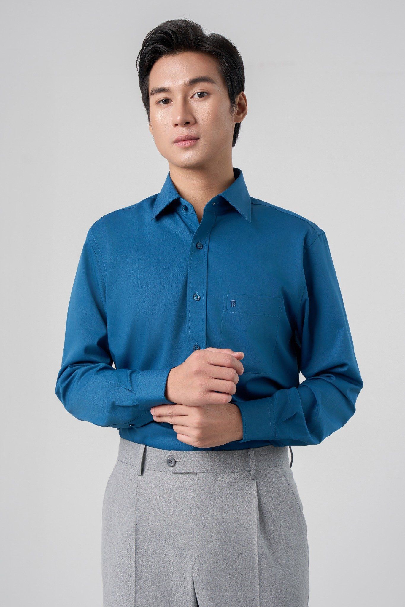 Sơ mi nam dài tay May 10 form Regular mã 010124296GB AM163