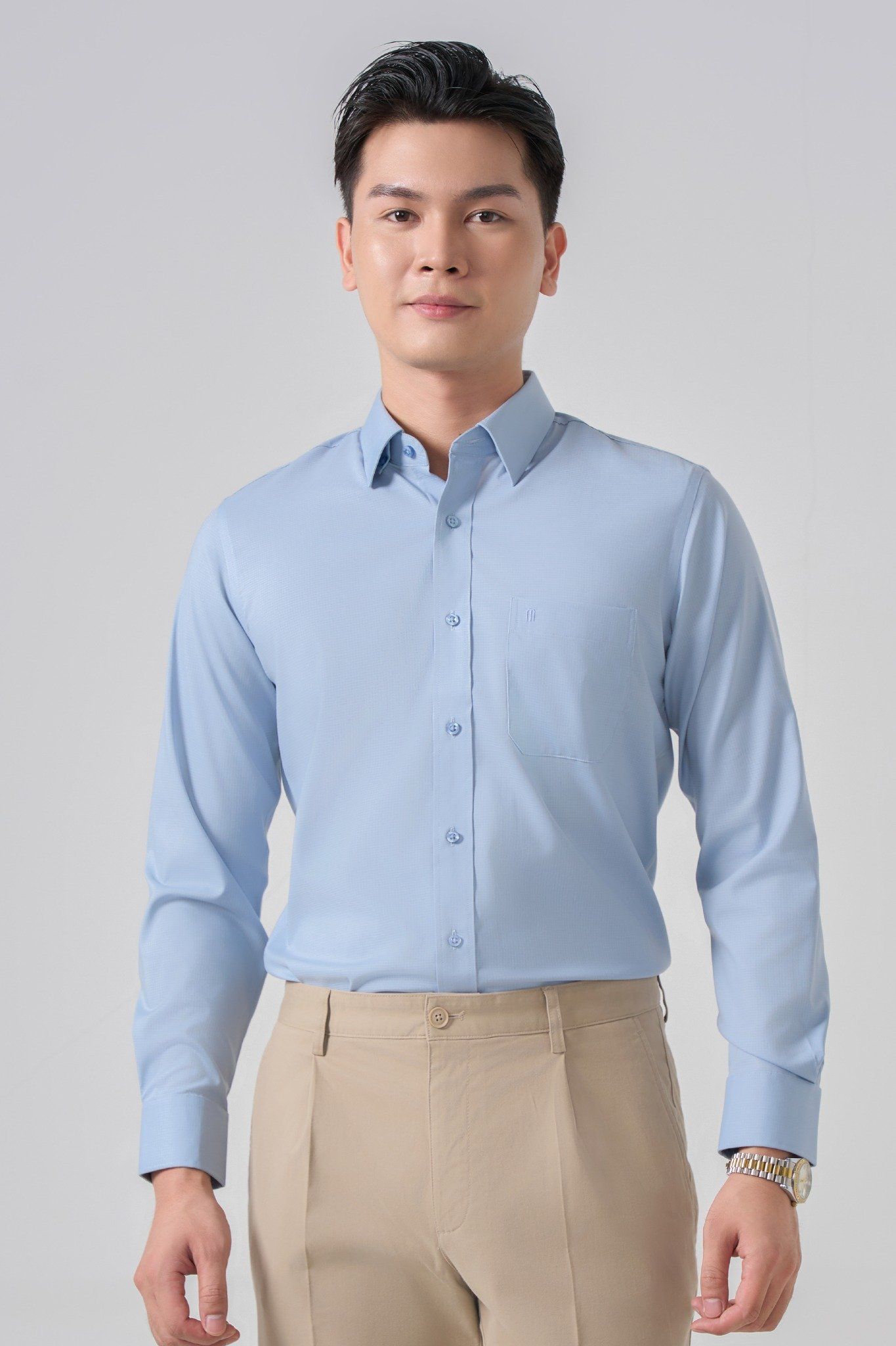 Sơ mi nam dài tay May 10 form RegularFit mã 010124298 AK495