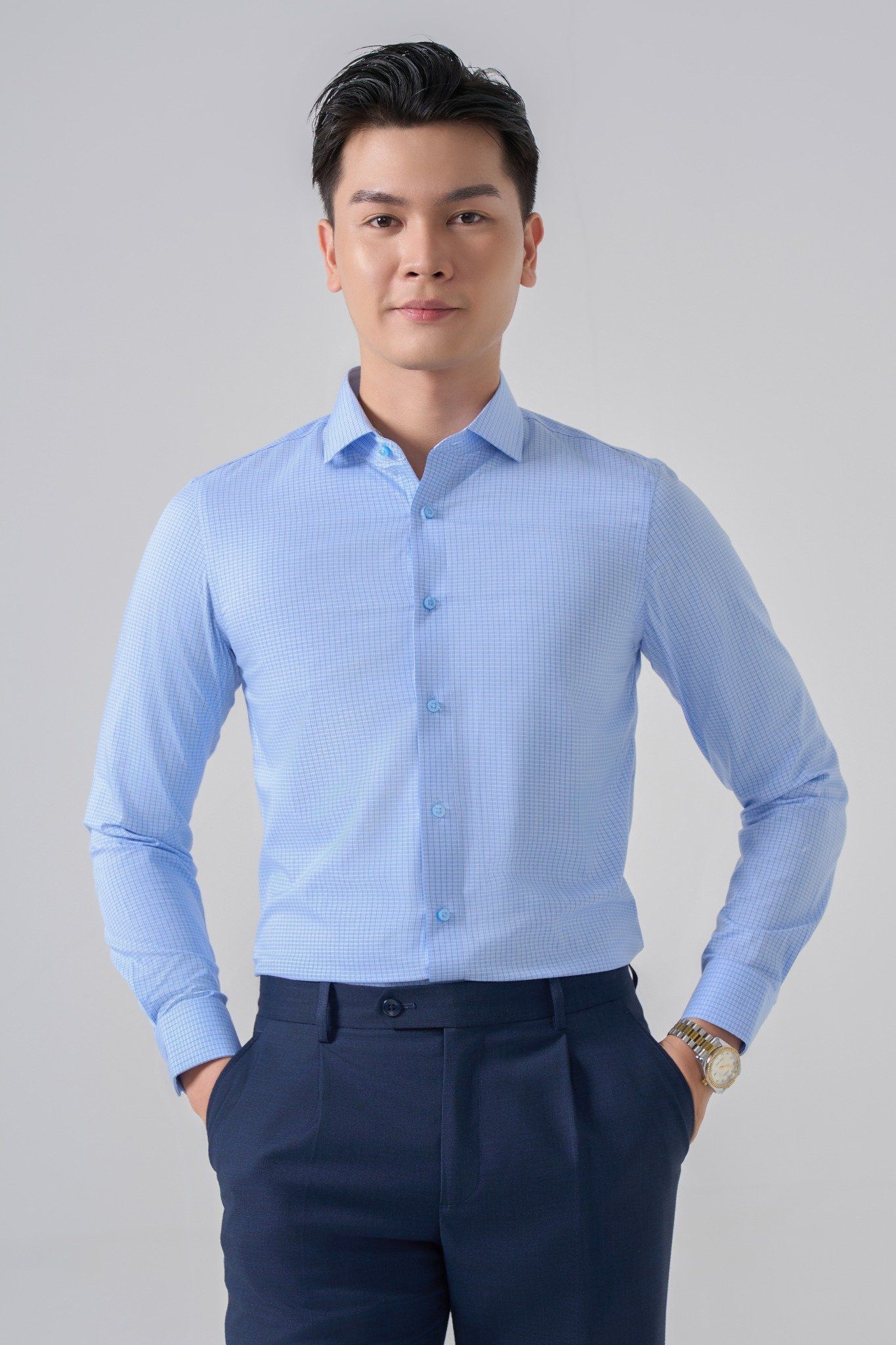 Sơ mi nam dài tay May 10 form SlimFit mã 010125005TTCV4 AK576