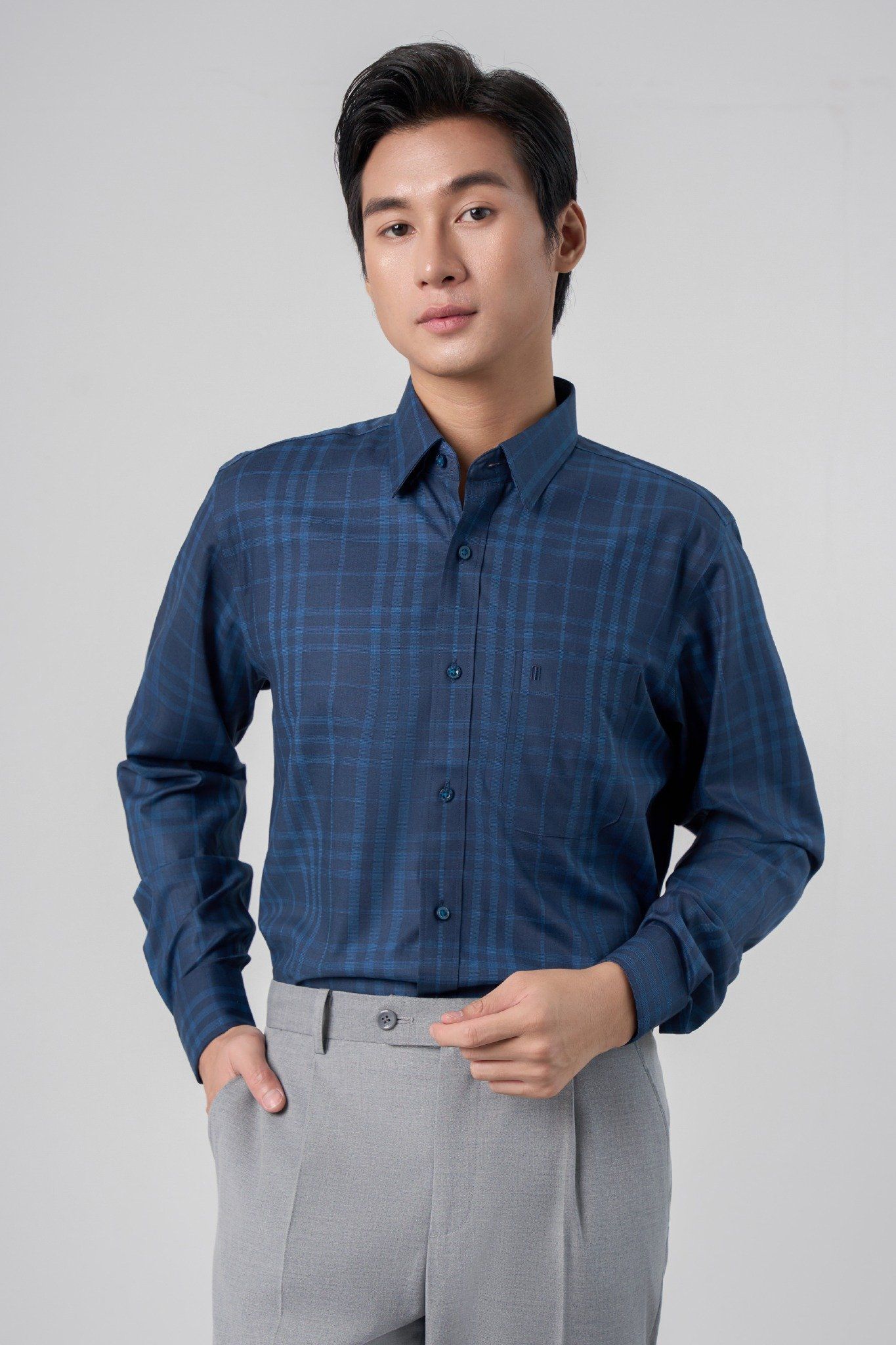 Sơ mi nam dài tay May 10 form RegularFit mã 010125008 AK496