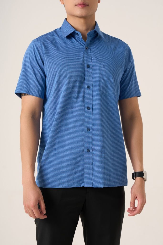 Sơ mi nam cộc tay May 10 form RegularFit mã 010125030 AK561