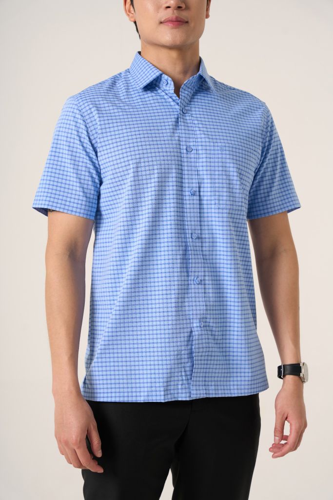 Sơ mi nam cộc tay May 10 form RegularFit mã 010125030 AK564