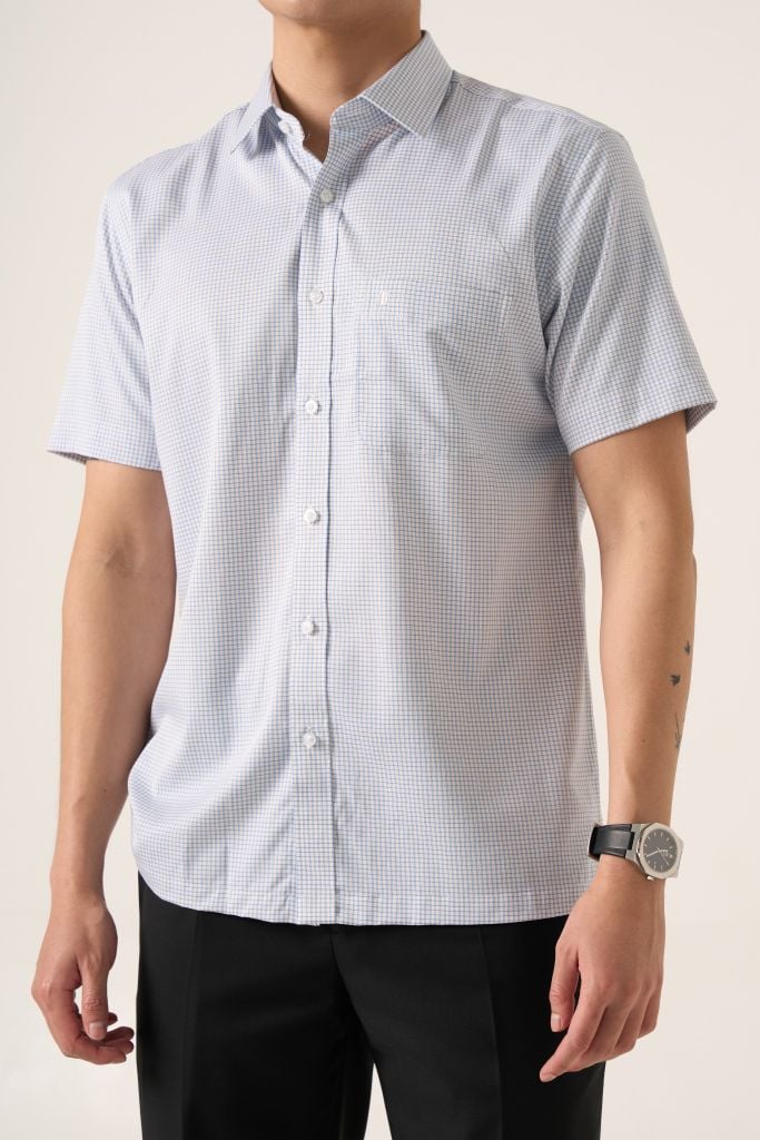 Sơ mi nam cộc tay May 10 form RegularFit mã 010125030 AK573